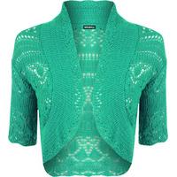 Estella Crochet Knitted Cardigan - Green