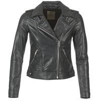 esprit mantero womens leather jacket in black