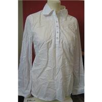 Esprit loose white cotton summer shirt Esprit - Size: M - White - Long sleeved shirt