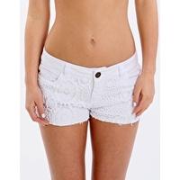 Essential Lace Front Short - White