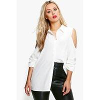 Esther Cold Shoulder Shirt - cream