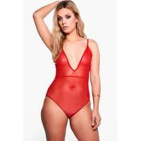 Esther Mesh Bodysuit - red