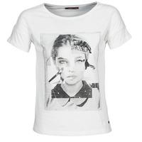 esprit new print shirt womens t shirt in white