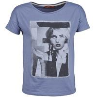 esprit new print shirt womens t shirt in blue