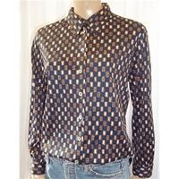 Essentials Size 16 Navy Blue Patterned Shirt