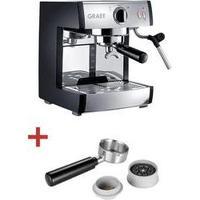 Espresso machine Graef Pivalla incl. Kapselset für Lavazza Stainless steel 1410 W incl. frother nozzle