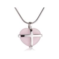 ESPIRIT Cross My Heart Silver Necklace