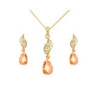 espree cubic zirconia drop pendant set