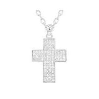 Espree Chunky Crystal Set Cross Pendant