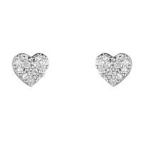Estella Bartlett Cubic Zirconia Heart Earrings EB1469C
