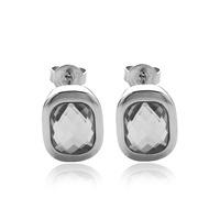 Esprit Silver Faceted Glass Stud Earrings ESER92423A000