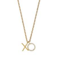 Estella Bartlett Gold Plated Cubic Zirconia XO Necklace EB1364C