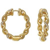 esprit gold plated silver twisted hoops esco90793c000