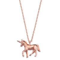 Estella Bartlett Rose Gold Plated Unicorn Necklace EB918C