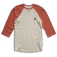 etnies baseline raglan t shirt whiteorange