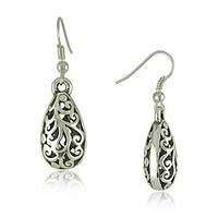 Ethnic Vintage Tibetan Silver Carving Drop Earrings Vintage Jewelry Earrings