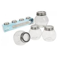 Ethos Set Of 4 Round Glass Spice Jars