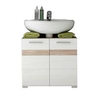 eterno vanity cabinet in oak and white high gloss