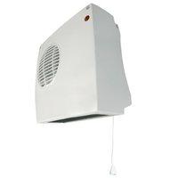 Eterna 2kW Electric Wall Mounted Downflow Fan Heater With Pull Cord & Thermostat