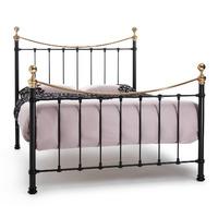 Ethan Metal Black Brass Bedstead Superking