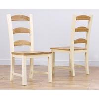 Eton Solid Pine and Ash Dining Chairs (Pair)