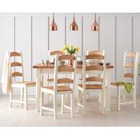 Eton 130cm Solid Pine and Ash Kitchen Table with Eton Chairs