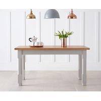 Eton Grey 130cm Solid Pine and Ash Kitchen Table
