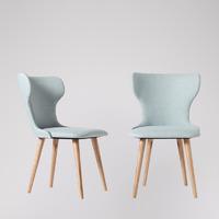 Etta Dining chair, set of two in alice blue