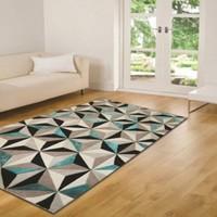 etrading1 Botanical Scorpio Wool Rug, 150 cm x 240 cm, Teal