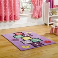 etrading1 kiddy play hopscotch polyester rug 110 cm x 160 cm multi