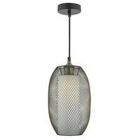 ett6575 etta easy fit pendant light in antique brass mesh