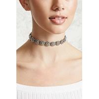 etched medallion choker