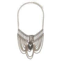 Etched Chain Statement Necklace