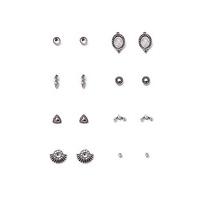 Etched Stud Earrings Set