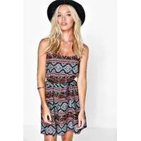 Ethnic Printed Strappy Sundress - multi