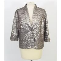 et vous size m silver sequin swing jacket