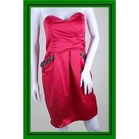 ET VOUS - Size: 12 - Red - Strapless dress