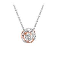 eternal rose pendant rose gold plate accents