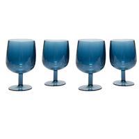 Eurohike Summer Fête - Pack Of 4 Wine Glass, Blue