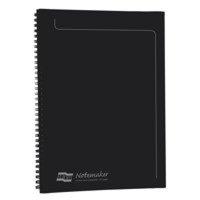 Europa Notemaker A4 Wire Ruled Black Notepad - Pack of 10