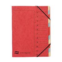 EUROPA 12PART ORGANISER RED 5224Z