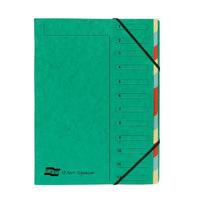 EUROPA 12PART ORGANISER GREEN 5223Z