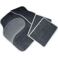 eufab diamond carpet car mats 4 parts piece set grey trim