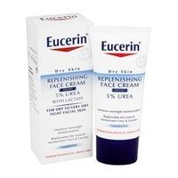 eucerin dry skin replenishing face cream night 5 urea with lactate 50m ...