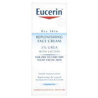 eucerin dry skin replenishing face cream 5 urea with lactate 50ml