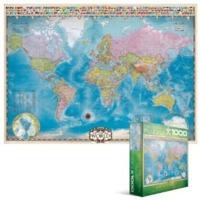 eurographics puzzle 1000pc map of the world mo