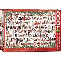 eurographics puzzle 1000pc christmas puppies