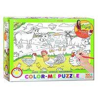 eurographics puzzle 100pc colour me 100 farm