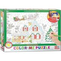 Eurographics Puzzle 100pc - Colour-me Santa\'s Sleigh