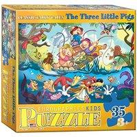 eurographics puzzle 35pc the three little pigs mo